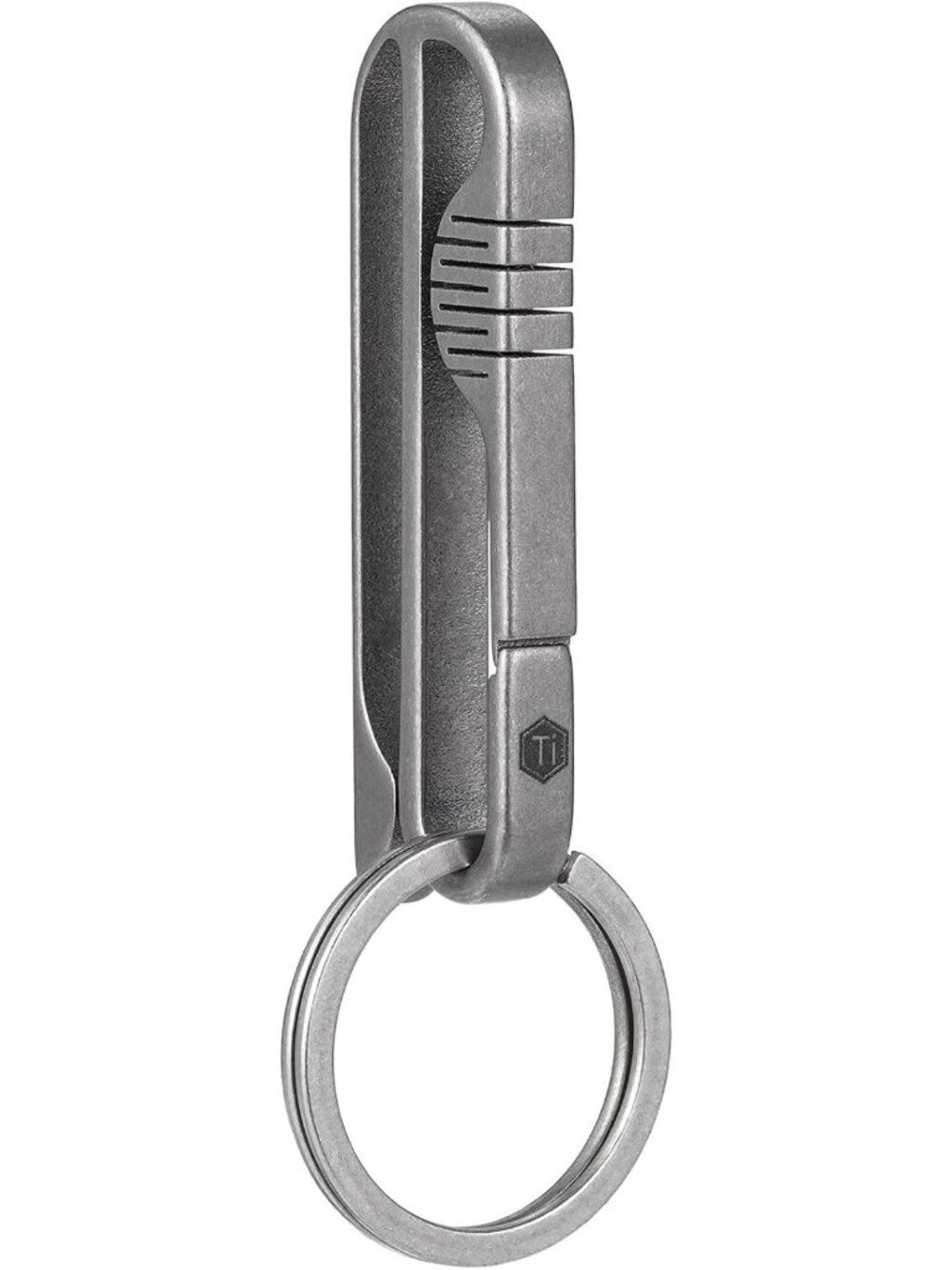 Durable Titanium Keychain Belt Clip with Removable Key Ring - Perfect for